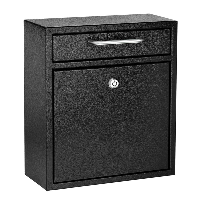 AdirOffice Wall Mount Mailbox - Mailbox with Lock and Keys- Durable Wall Mounted Locking Mailbox and Cash Drop Box for House, Apartments and Bussiness After Hours Deposits - Image 1